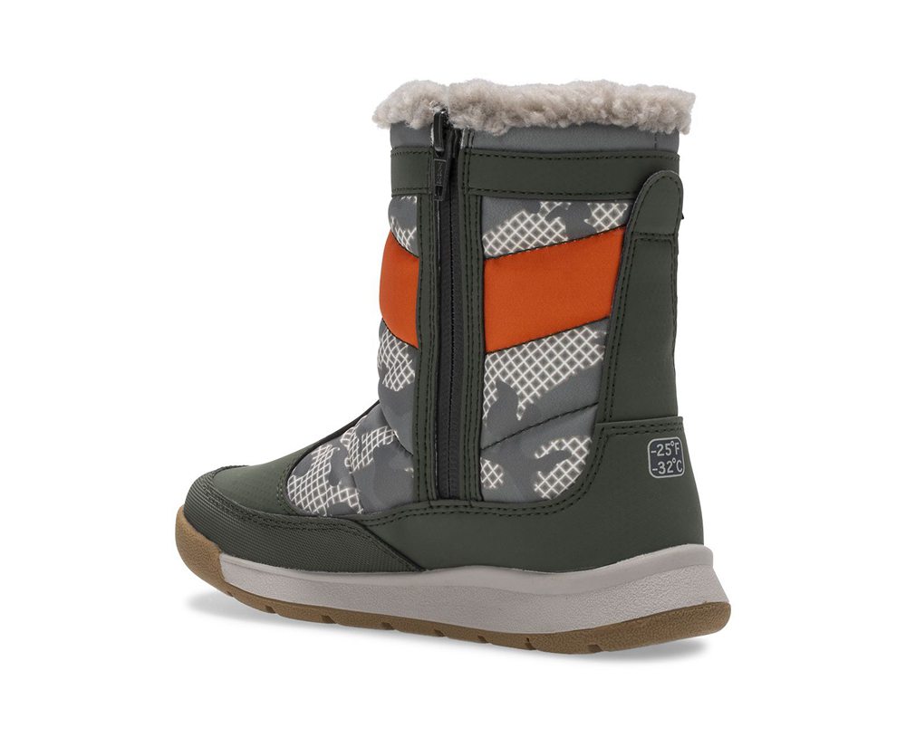 Kozaki Merrell Dziecięce Oliwkowe - Alpine Puffer Waterproof - 648309-UCL